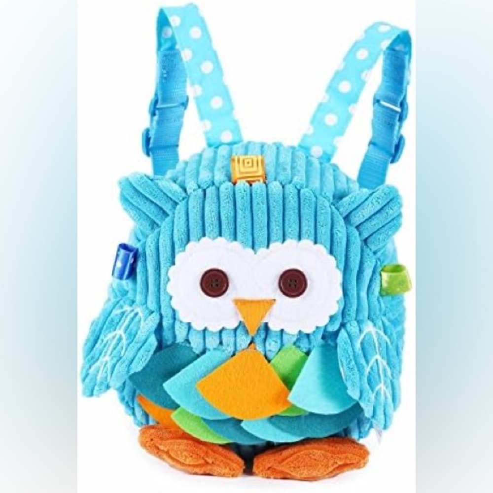 Sozzy Jolly Baby Owl Plush Mini Backpack Cute 3D Owl Animal Cartoon Bag